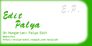 edit palya business card